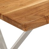  Klupa sa živim rubom 105 cm od masivnog bagremovog drva | shoptok.hr
