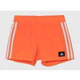 Adidas Otroške kopalne kratke hlače 3S SHO oranžna barva, IT2696