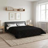  Ljetni pokrivač Crna 220 x 240 cm Mikrofibra i teddy flis | shoptok.hr