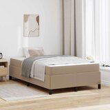 vidaXL Posteljni okvir z vzmetnico Kapučino 120 x 200 cm Umetna koža | Shoptok.si