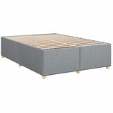  Krevet box spring s madracem svjetlosivi 140x200 cm od tkanine Slike