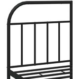  Metalni okvir za krevet s uzglavljem crni 140x190 cm | shoptok.hr