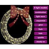 vidaXL Venec z LED lučmi Toplo bela 120 cm Akril | Shoptok.si