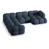 Cosmopolitan Design Temno modra kotna sedežna garnitura (levi kot/v obliki črke "U") Loretto – | Shoptok.si