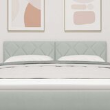 vidaXL Vzglavje Diamantni Bloki Oblika Svetlo Siva 140 cm Velur | Shoptok.si
