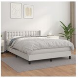 vidaXL S oprugama i madracem bijeli 140x200 cm od umjetne kože | shoptok.hr