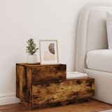  Noćni ormarić s LED svjetlima boja dimljenog hrasta | shoptok.hr