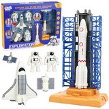  Svemirski set vozila za igru s stanicom za lansiranje rakete - bijelo/plavi | Shoptok.si