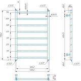  Kupaonski merdevinski radijator INOX FLAT 163W/230V 77x53 cm nerđajući čelik/crna | Eponuda.com