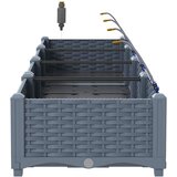  Vrtna saksija 4 pcs Svijetlo siva 160 x 40 x 22 cm Plastika | shoptok.hr