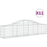  Lučne gabionske košare 11 kom 200x30x40/60 cm pocinčano željezo | shoptok.hr