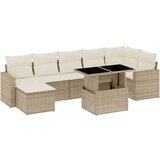 Maison Chic Seti vrtnega pohištva - Vrtna garnitura - Vrtni pohištvo set 8-delna z blazinami bež poli ratan, (21800902) | Shoptok.si