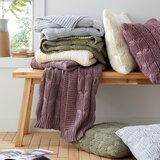 Catherine Lansfield Zelena pletena odeja 130x170 cm Chunky Marl Knit – | Shoptok.si