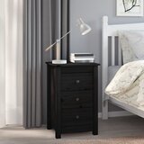  Noćni ormarići 2 kom Crno 40x35x61,5 cm od masivne borovine | shoptok.hr