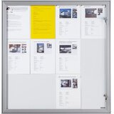 eurokraft pro Vitrina s krilnimi vrati, zunanje mere ŠxVxG 522 x 697 x 33 mm, kovinska zadnja stena | Shoptok.si