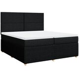  Krevet s oprugama i madracem crni 200x200 cm od tkanine | shoptok.hr