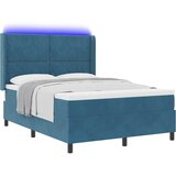  Krevet s opruga kutije s LED trakama Plava 160 x 200 cm Baršun | shoptok.hr