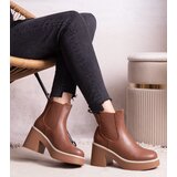 Gemre Brown heeled ankle boots Lidea | shoptok.hr