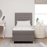  Postelja z vzmetnico z vzglavjem Taupe 80 x 200 cm blago, (5000127735) | Shoptok.si