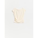 Reserved Bluza s visokim udjelom modalnih vlakana - boja kože | shoptok.hr