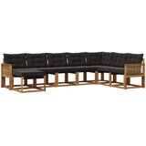  Set vanjskih sofa 8 pcs Prirodna i crna | shoptok.hr