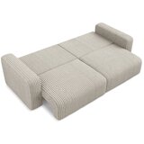 Makamii Bež raztegljiva/s prostorom za shranjevanje sedežna garnitura iz rebrastega žameta 252 cm Kona – | Shoptok.si
