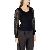 Only Puloverji ONLJULIE LS RIB MIX O-NECK CC KNT 15350562 Črna | Shoptok.si