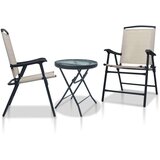  3-dijelni bistro set krem čelični Cijene