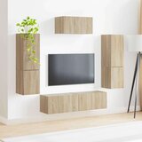 Set TV komoda Zidne 4 pcs Sonoma hrast Konstruirano drvo | shoptok.hr