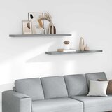  Plutajuće zidne police 2 kom sive 120 x 23,5 x 3,8 cm MDF | shoptok.hr