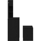  Set toaletnog stolića 2 pcs Crni hrast Konstruirano drvo | shoptok.hr