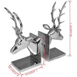 vidaXL stalci za knjige jelen 2 kom aluminija srebrni | shoptok.hr