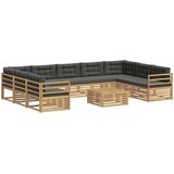  Set vanjskih sofa s jastukom 10 pcs Čvrsto drvo akacije | Eponuda.com
