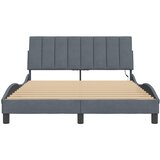  Okvir kreveta s LED-om bez madraca Hanko tamnosivi 140x190 cm baršunasti | Eponuda.com