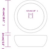 Nadgradni umivaonik sivi okrugli Φ 41 x 14 cm keramički | shoptok.hr