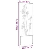 vidaXL Zaslon za zasebnost v vrtu Bela 50 x 140 cm Mnogi jeklo | Shoptok.si