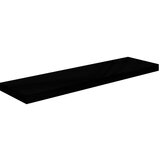 vidaXL Stenske police 2 kosa visok sijaj črne 90x23,5x3,8 cm MDF | Shoptok.si