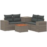  Set sofe 6 kom. Siva i tamno siva Poli Rattan i čelik | shoptok.hr