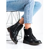WEIDE BLACK LACE-UP ANKLE BOOTS | shoptok.hr