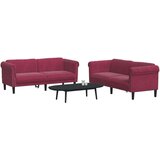  2-dijelni set sofa crvena boja vina baršunasti | shoptok.hr