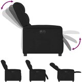 vidaXL Električni naslonjač od tkanine crni | shoptok.hr
