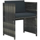  3-dijelni bistro set od poliratana s jastucima sivi | shoptok.hr