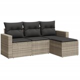  4-dijelni set vrtnih sofa s jastucima svijetlosivi poliratan | shoptok.hr