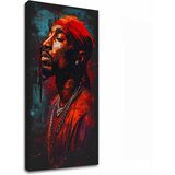  Slika TUPAC SHAKUR - Ikona iza mikrofona | 100% originalno oslikano akrilom | shoptok.hr