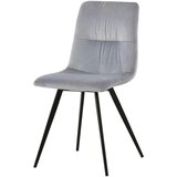 CARRYHOME STOL, kovina, tekstil svetlo siva | Shoptok.si