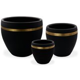 WALLXPERT ibiza 3 - black, gold blackgold decorative pot Cene