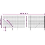  Ograda od žičane mreže sa šiljastim držačima zelena 2 x 10 m | shoptok.hr