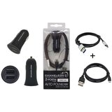 Chameleon Avto polnilnik 2-portni (2,4A) s Type C in MicroUSB kablom (MSH-SC-106) | Shoptok.si