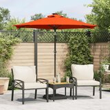  The Living Store Vrtni senčnik z LED in jeklenim drogom terakota 225x225x212 cm - Senčnik, (21478729) | Shoptok.si