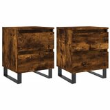  Noćni ormarići 2 kom boja hrasta 40x35x50 cm konstruirano drvo | shoptok.hr